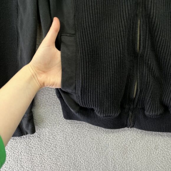 Vintage Ecko Unltd Jacket 2XL Zip Ribbed Mock Neck Black Biker Street XXL Y2K - Picture 3 of 15